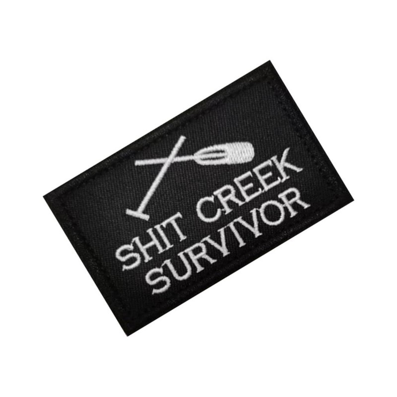 Vmcoatdu 2 Pieces Creek Survivor Embroidered Patch Badge Emblem with