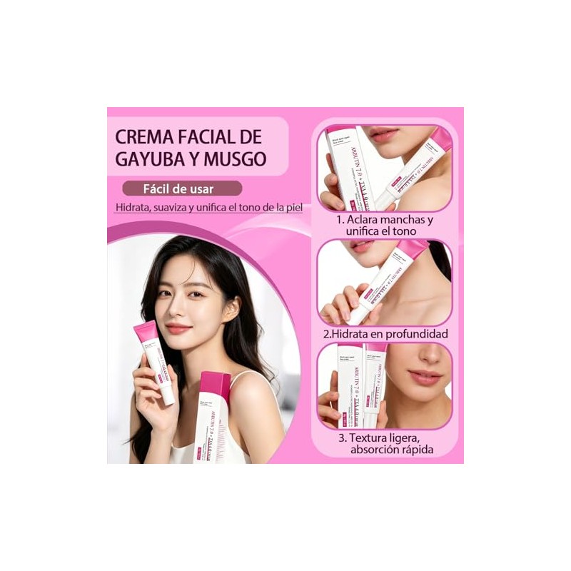 3pcs Crema Despigmentante Arbutina Ácido Tranexámico Aclarante Facial Manchas Oscuras