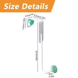 MOROBOR Over The Door Hooks, 2pcs Coat Hooks Hat Racks Adjustable Over Door Hangers Hooks with Sponge for Living Room Bathroom Bedroom Kitchen(Single Hook)