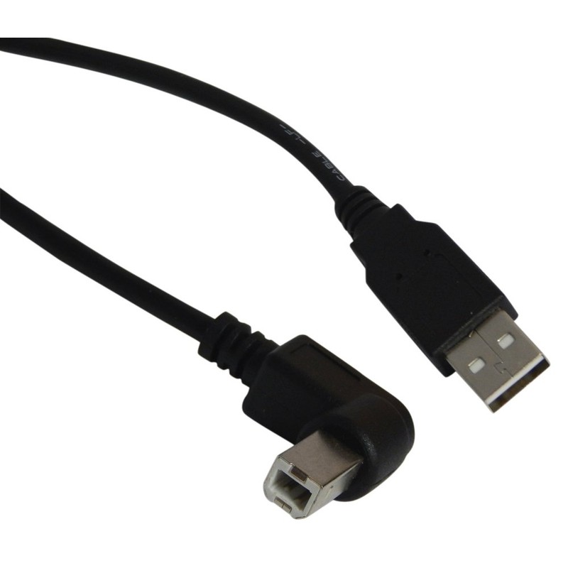 YCS basics 18 inch USB 2.0 Right Angle Printer/Scanner Cable