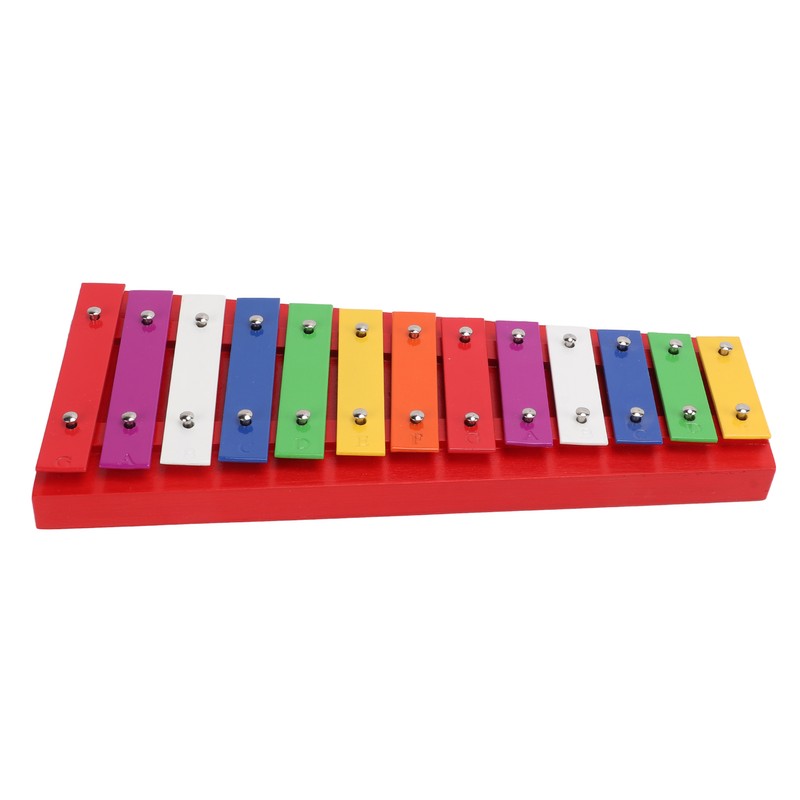 Colorful Xylophone Aluminum Birch 13 Tones Professional Glockenspiel for Creating