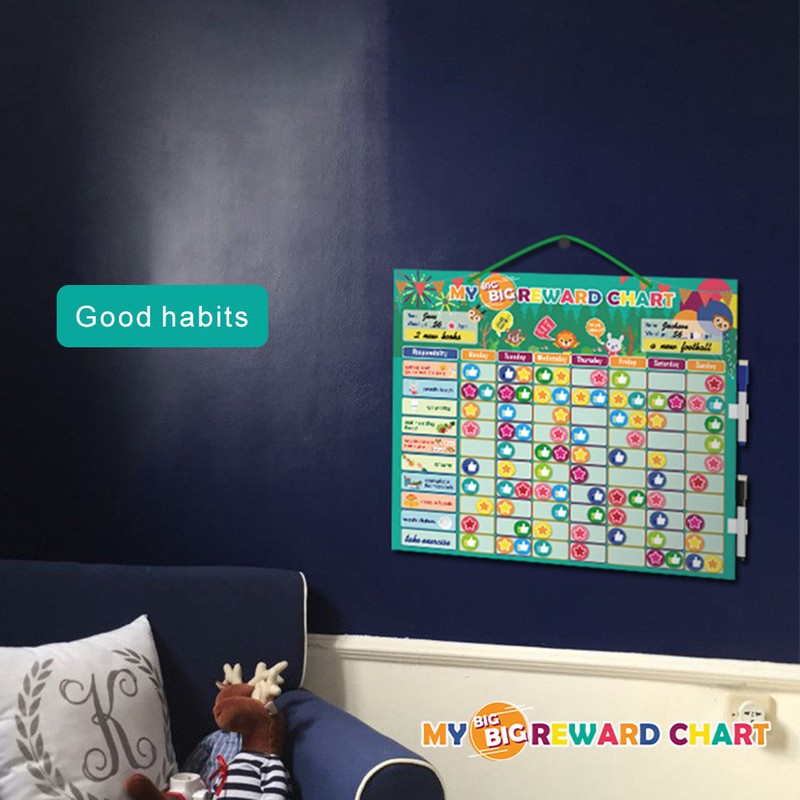 Magnetic Reward Behavior Chore Chart for Kids Magnetic Broad Calendar