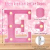 Ufurty Letras decorativas iluminadas, números de carpa LED rosa 'ONE',