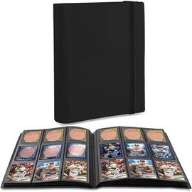 PKMLIFE Trading Card Binder Holder Folder, basketball Card sleeves Compatible with YuGiOh MTG Cards, 9 Pocke Card Album, TCG Book Best Display Protection Trading Cards - Put up to 360 Cards(Black)