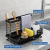 FOXWHALE Sink Organiser, Sink Organiser Sponge Holder with Drain Pan,