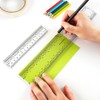 2 Pieces 6"/12" Clear Acrylic Ruler Zero-Centering Ruler with Inches