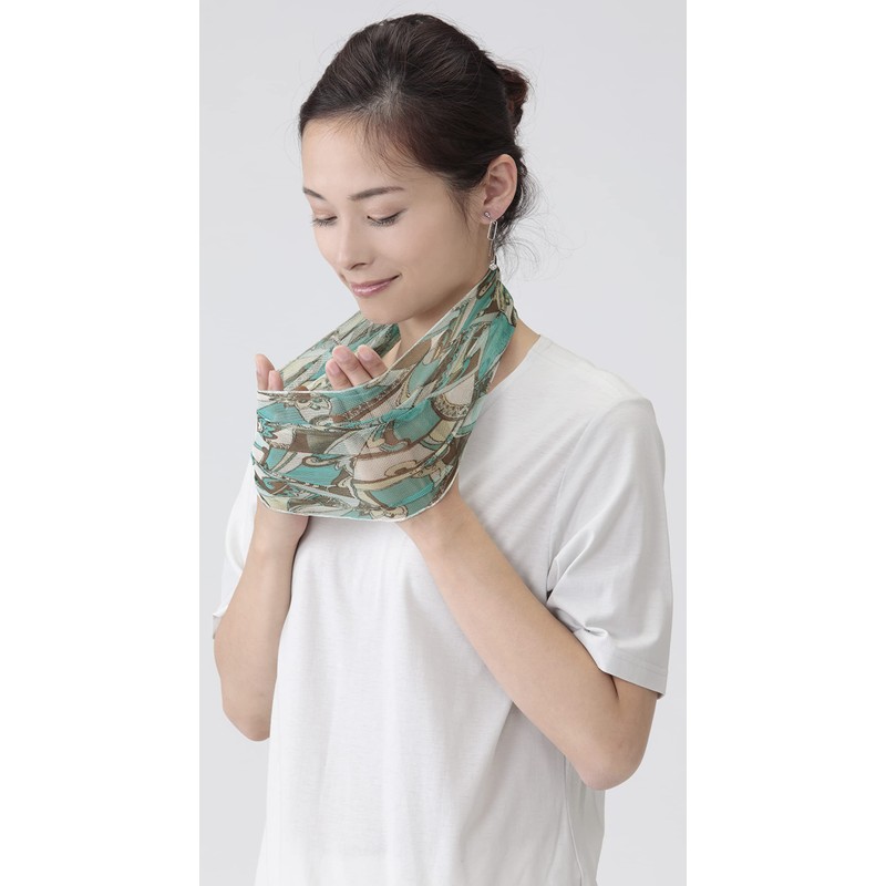 Selvin Silk Neck Cover Turquoise