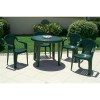 Compamia Ronda 35.5" Round Resin Patio Dining Table in Green