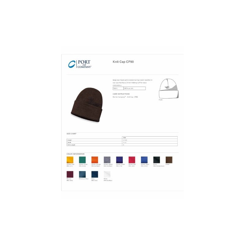 Port & Company - Knit Cap OSFA White