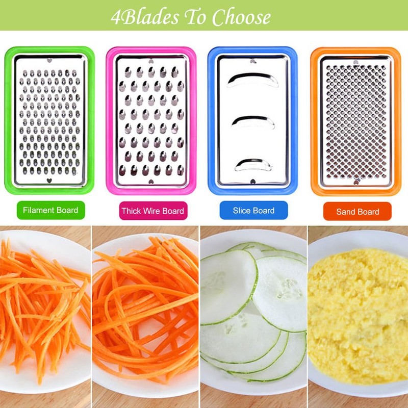 Contiup 4 in 1 Vegetable Grater Set with Container Multifunctional
