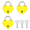 VeYocilk 3 candados pequeños en forma de corazón amarillo con