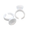 SILKLINE PROFESSIONAL Lash Glue Rings, White, Bag of 100