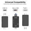 6-in-1 Type-C USB Card Reader for Smartphone and PC, USB20