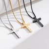 Lydow Cross Necklace for Men Boys Black American Flag Bible