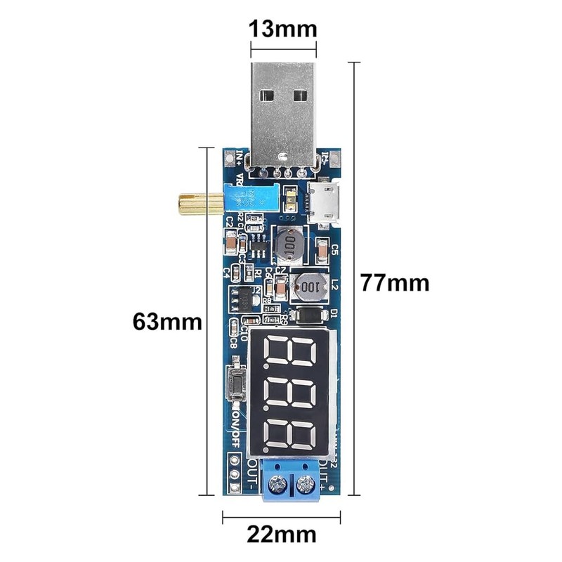 Pojedehy 6Pcs USB Buck Boost Converter Kit 3.5V-12V to 1.2V-24V