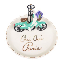 Blue Sky Ceramic Oui Paris Ring Holder, Multicolor