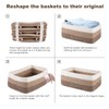 OIASKET 3 Pack Small Storage Baskets for Organizing, Cute Woven