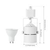 mirrea Bulb Replaceable LED Track Lighting Heads for White H