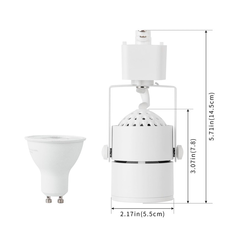 mirrea Bulb Replaceable LED Track Lighting Heads for White H