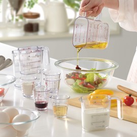 Wahei Freiz GC-264 Cookware Seasoning Cup, Measuring Cup, Set of 2, Dishwasher Safe, Made in Japan