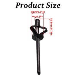 100Pcs Tri-Fold Exploding Aluminum Blind Rivet Tri Grip Rivet for Kayak Marine Boat Automotive - 4 x 18.8mm