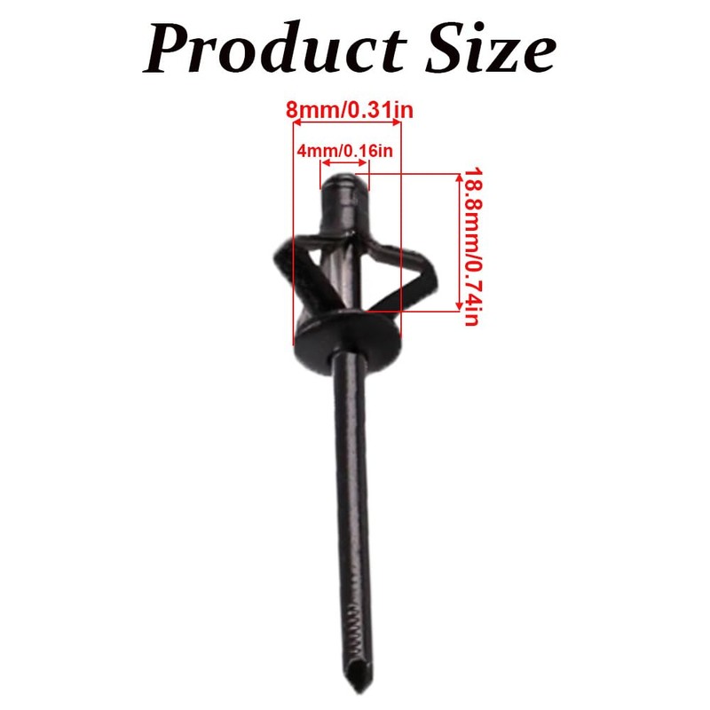 100Pcs Tri-Fold Exploding Aluminum Blind Rivet Tri Grip Rivet for