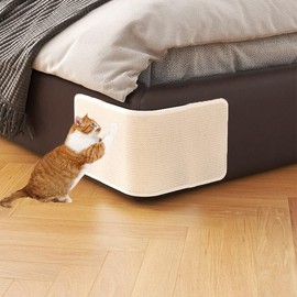 Sisal Cat Scratching Mat Pad - Anti Scratch Sofa Scratcher & Bed Protector - Cat Furniture Shield & Couch Guard