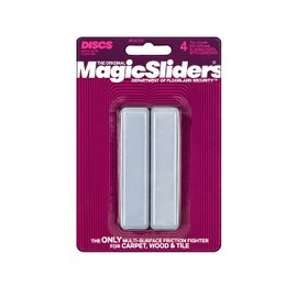 Magic Slider Rectangular Self-Stick Furniture Sliders 15/16" x 4", Heavy Duty Surface Protectors for Floors, Wood, Tile, Carpet & Vinyl Easy Glide Adhesive Pads for Furniture Legs Pack of 4