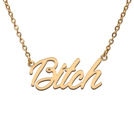 Name Tag Necklaces for Her His Friends Familys Relationship Memory Jewelry Gift, Metal, stainless steel not-applicable