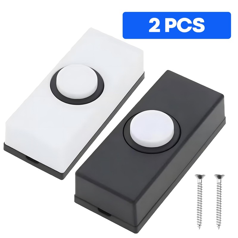 2 Pcs Universal Wired Doorbell - Garage Doorbell Button Chime