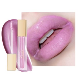 Oulac Light Purple Lip Gloss High-shine Moisturizing Lip Gloss Oil Liquid Lipstick Non-stick Cup Glitter Lipstick Lip Tint Reduce Fine Lines Lip Glaze For Dry Lip C10