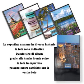 Photo Album 13x19 13x18 cm Soft and Flexible Cover Perfect for Storing Photos, Postcards and Memories, 3 Holders for 40 Photos, Total 120 Photos