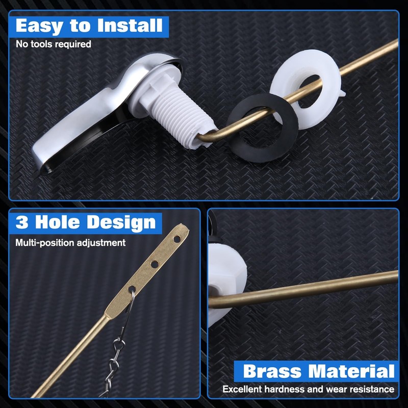 GOLD DEER Toilet Handle Lever Flush Replacement Universal Front Mount