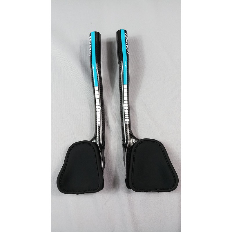 Aero Bars TT Bike Armrest Handlebars Blue 3K Gloss Carbon