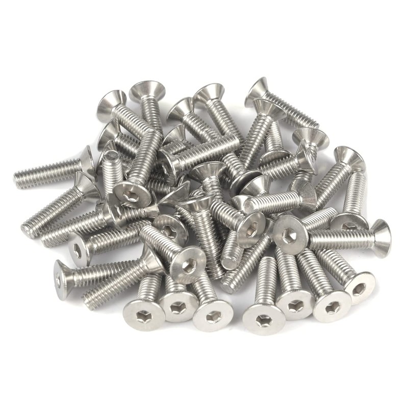 5/16-18 x 1-1/2" Countersunk Bolts Flat Head Screws, A2-70 Stainless