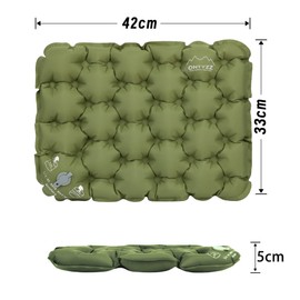 ONTYZZ Green Inflatable Air Seat Cushion Lightweight Inflatable Seat Stadium Seat Travel Cushion for Stadium Hiking Office Airplane