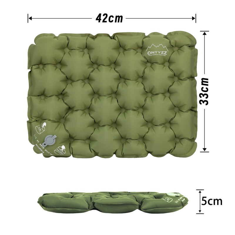 ONTYZZ Green Inflatable Air Seat Cushion Lightweight Inflatable Seat Stadium
