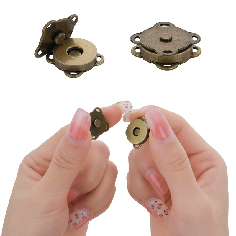 12 Sets Magnetic Buttons Button Magnets Clasps Bag Closures Fastener