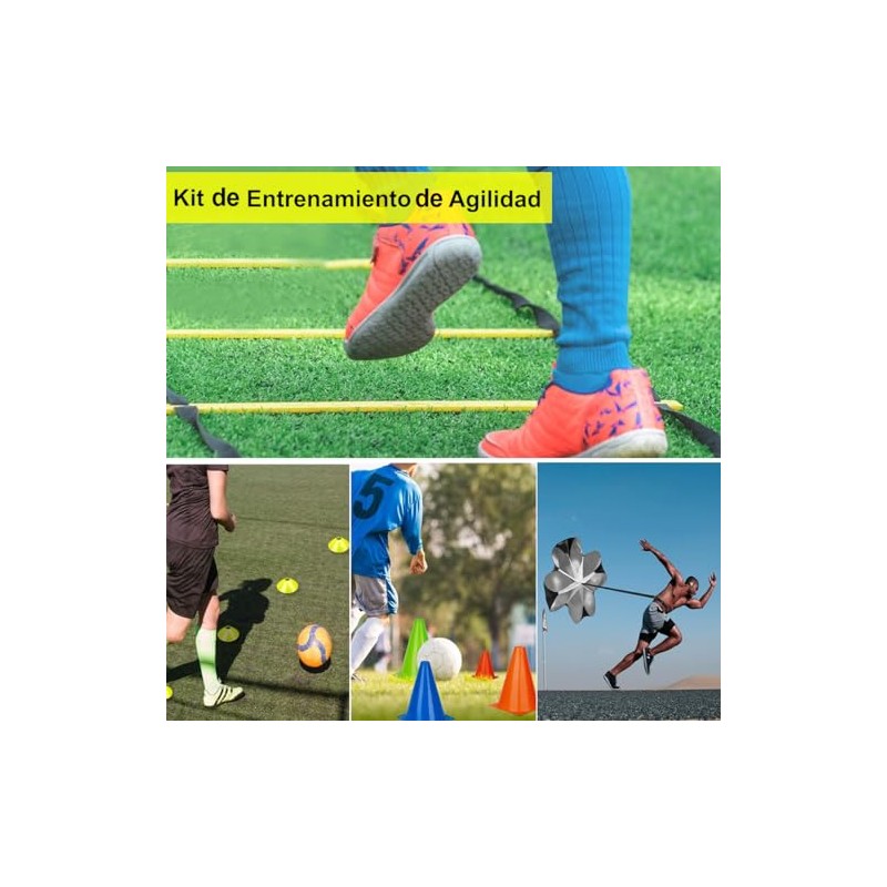 AdooAdii Equipo de Entrenamiento de Agilidad de Fútbol 46pzs, Juego