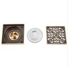 Antique Brass 10cm Shower Floor Drain Bathroom Waste Drain Strainer
