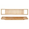 Bamboo Bathtub Tray Simple Durable Bathtub Rack Book Wine Holder