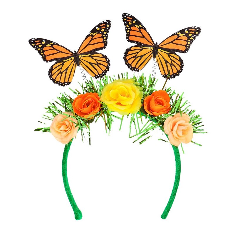 Boland 01434 - Butterfly Headband Tiara with Flowers, Accessories for