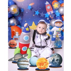 Zliisang 10 Pcs Space Theme Party Decorations Outer Space Centerpieces Table Topper Outer Space Party Decorations Planets Galaxy Photo Booth Props Space Baby Shower Birthday Party Favors