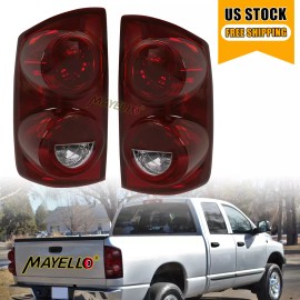 mayello Pair Red Smoke For 2007-2008 Dodge Ram 1500 07-09 2500 3500 Tail Lights Lamps US