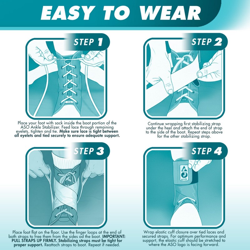 Med Spec ASO Ankle Stabilizer (X-Large, Black) – Ankle Brace