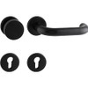 HOPPE Amsterdam Door Handle and Knob Fixed on Round Rosette