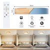 Yexati Ceiling Light Wood,Dimmable Ceiling 3000K-6000K,Remote Controlled Led Ceiling Light,24W