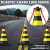 Cimeton 21PCS 5M x 6mm Plastic Chain Barrier Plastic Safety