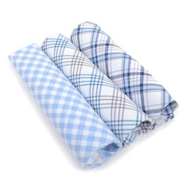 Umo Lorenzo Men's 100% Cotton Handkerchief Set -Gift for Dad-Happy Father's Day Gift