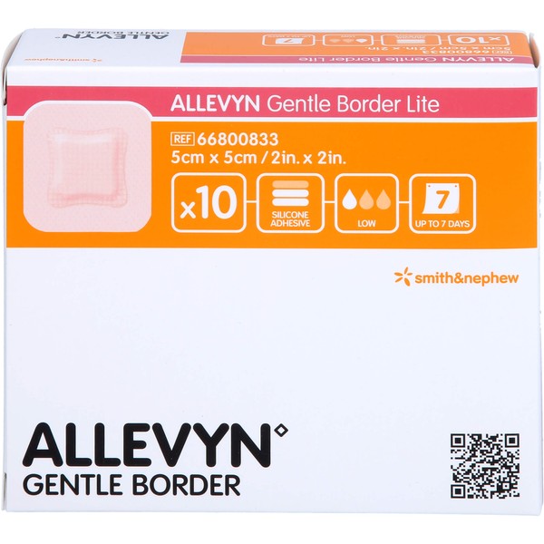 Allevyn Gentle Border Lite 5x5cm, 10 St. Pflaster